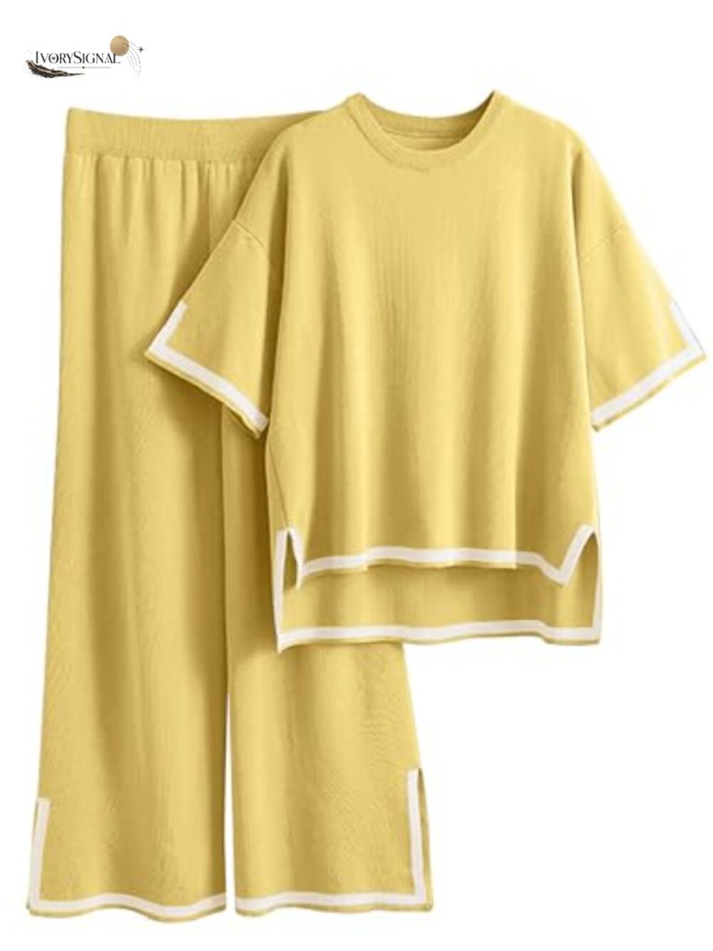 Women's 2 Piece Lounge Set Tracksuit Knit Wide Leg